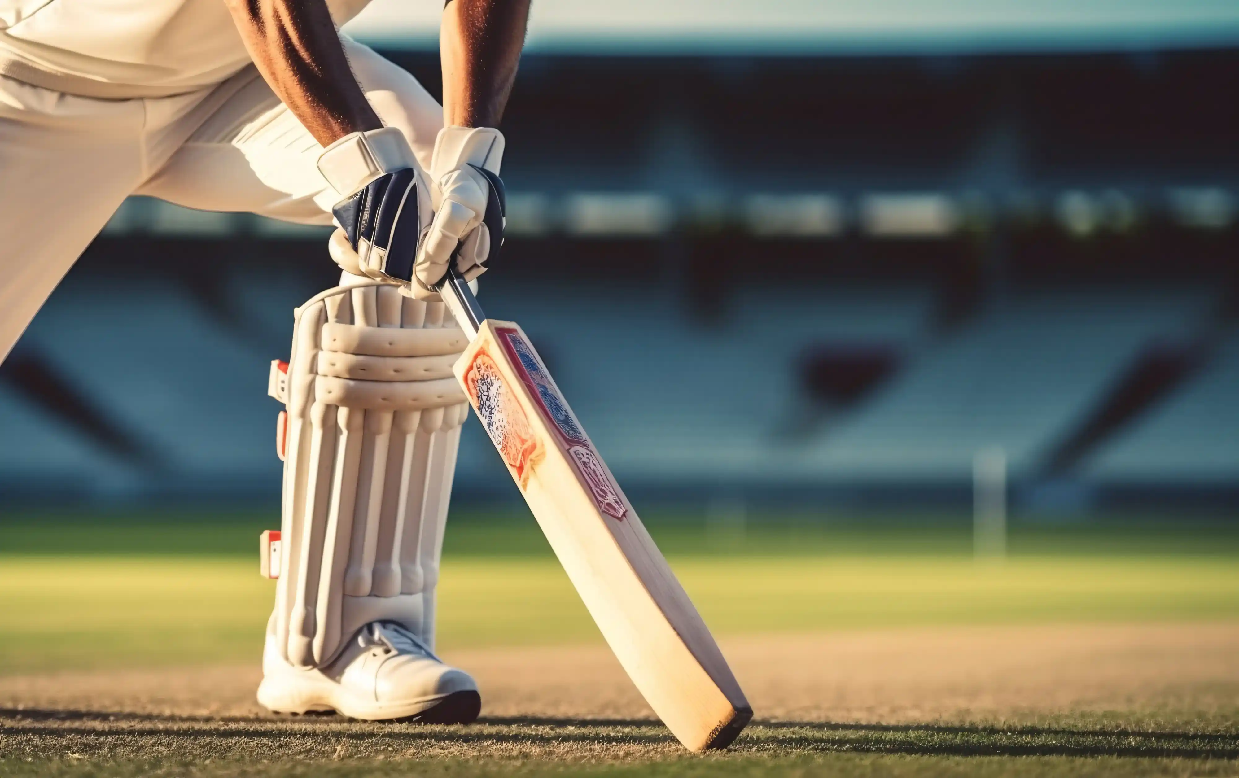 Cricket stadium with players